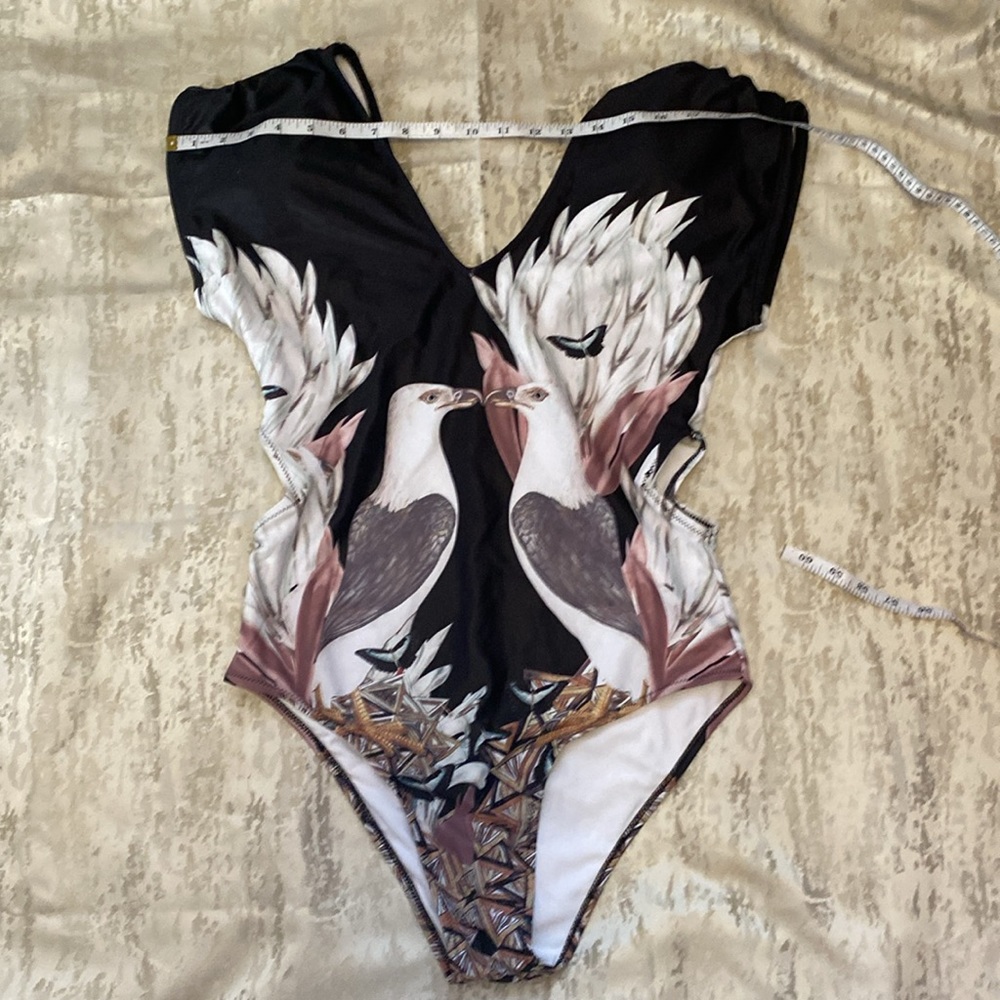 Pre-Summer SALE ELAINEβs Exotic:Kissing Love Birds Butterfly Garden Swimsuit - Picture 14 of 17